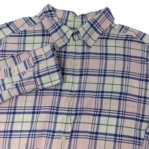 Vineyard Vines Men's XL Plaid Long Sleeve Button Down Shirt Pink Blue Green